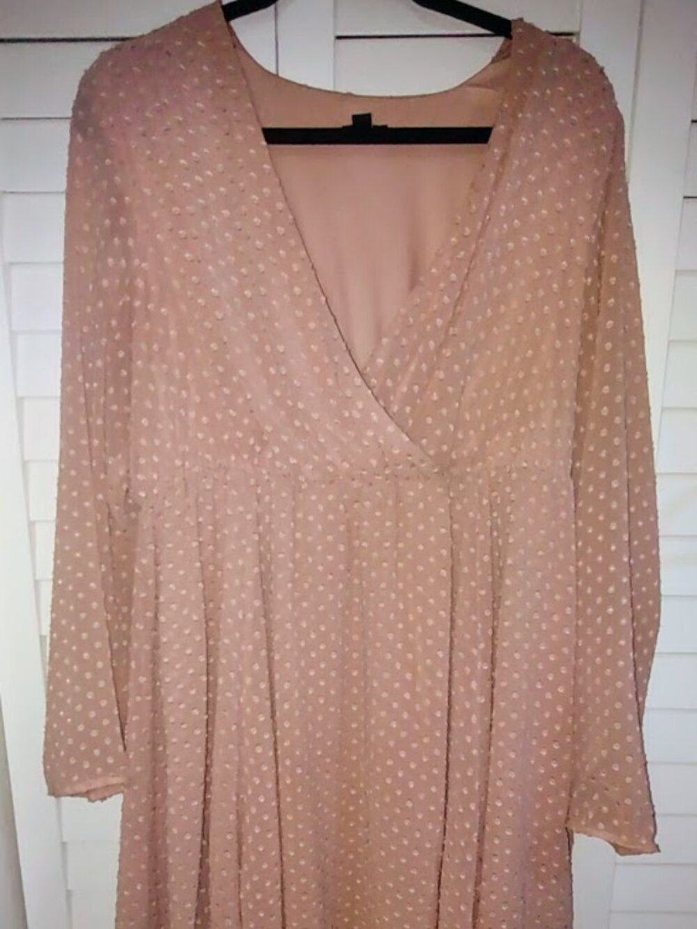 Torrid Chiffon Pink Swiss Dot Dress - size 0
